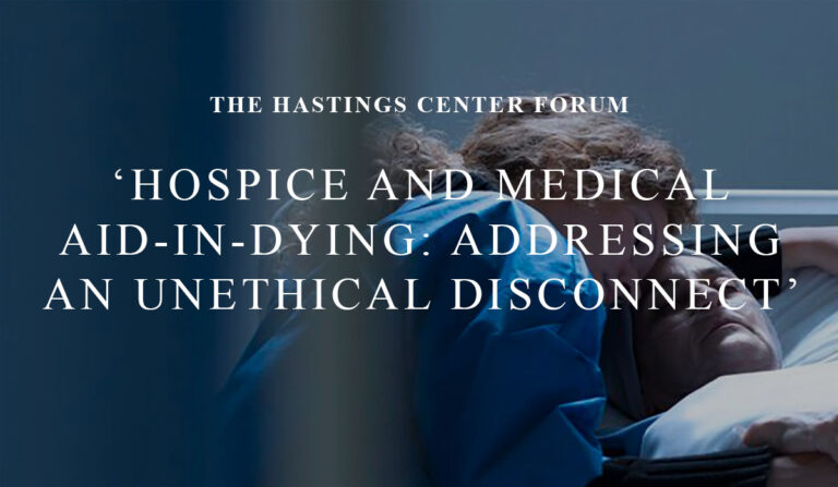 Hospice and Medical Aid-in-Dying: Addressing an Unethical Disconnect